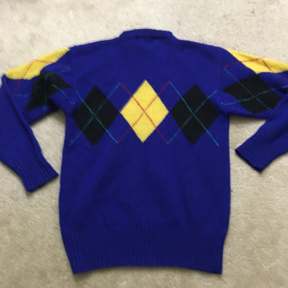 Vintage GAP Argyle Sweater Wool Size XS
